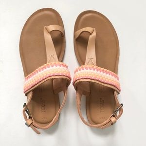 Toms Leather Sandels-size 5.5